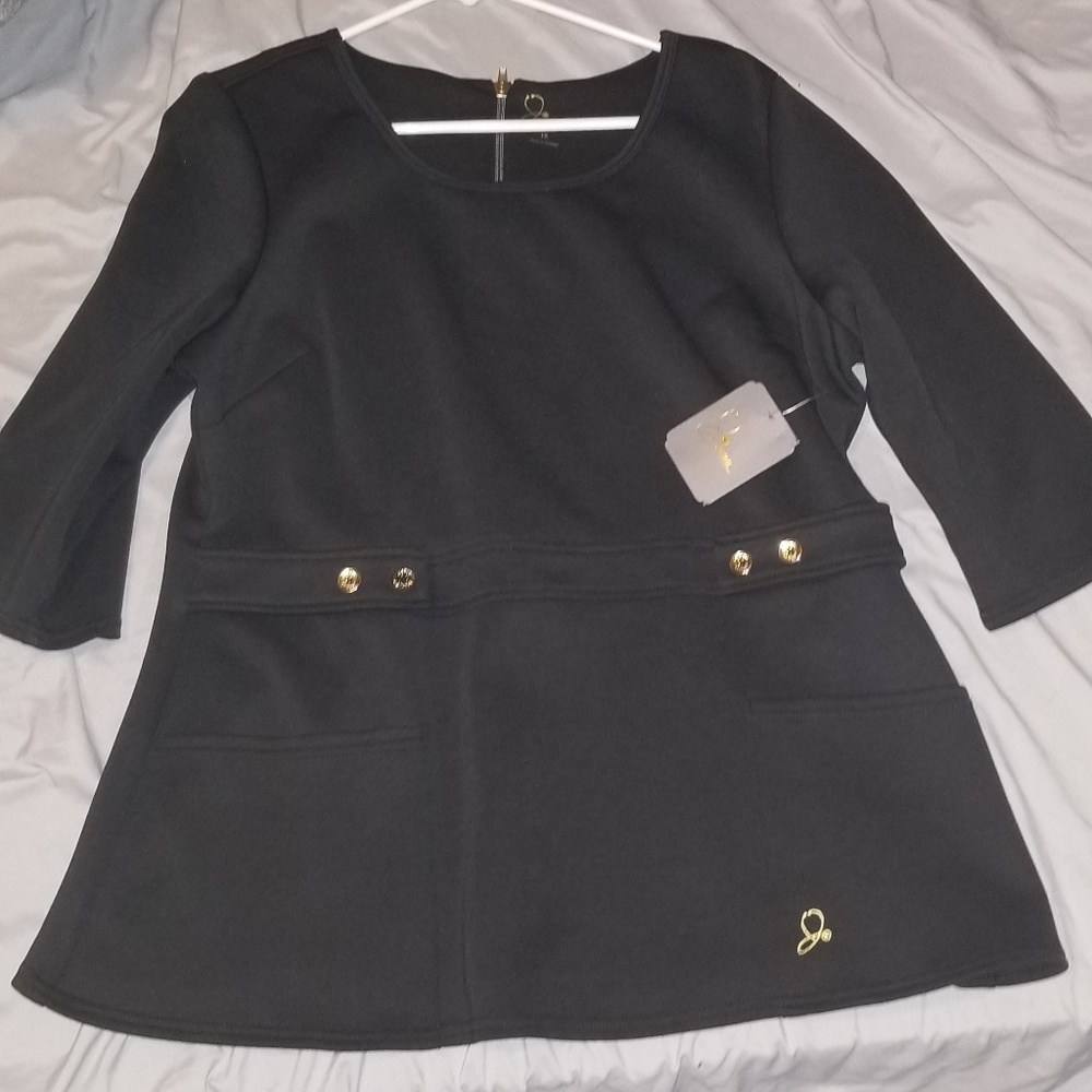 Jaanuu Peplum Scrub Top